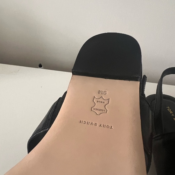 Tory Burch Black Sandals with Gold hardware NWT - Picture 11 of 11